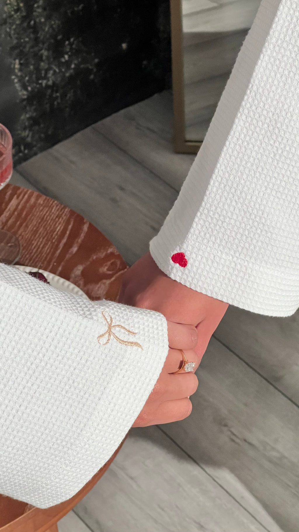 Waffle Robe & Pouch set