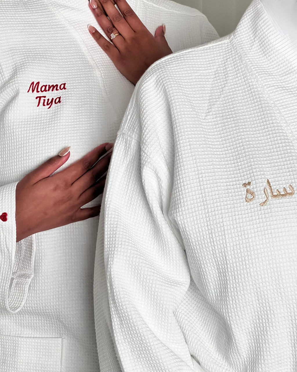 Waffle Robe & Pouch set